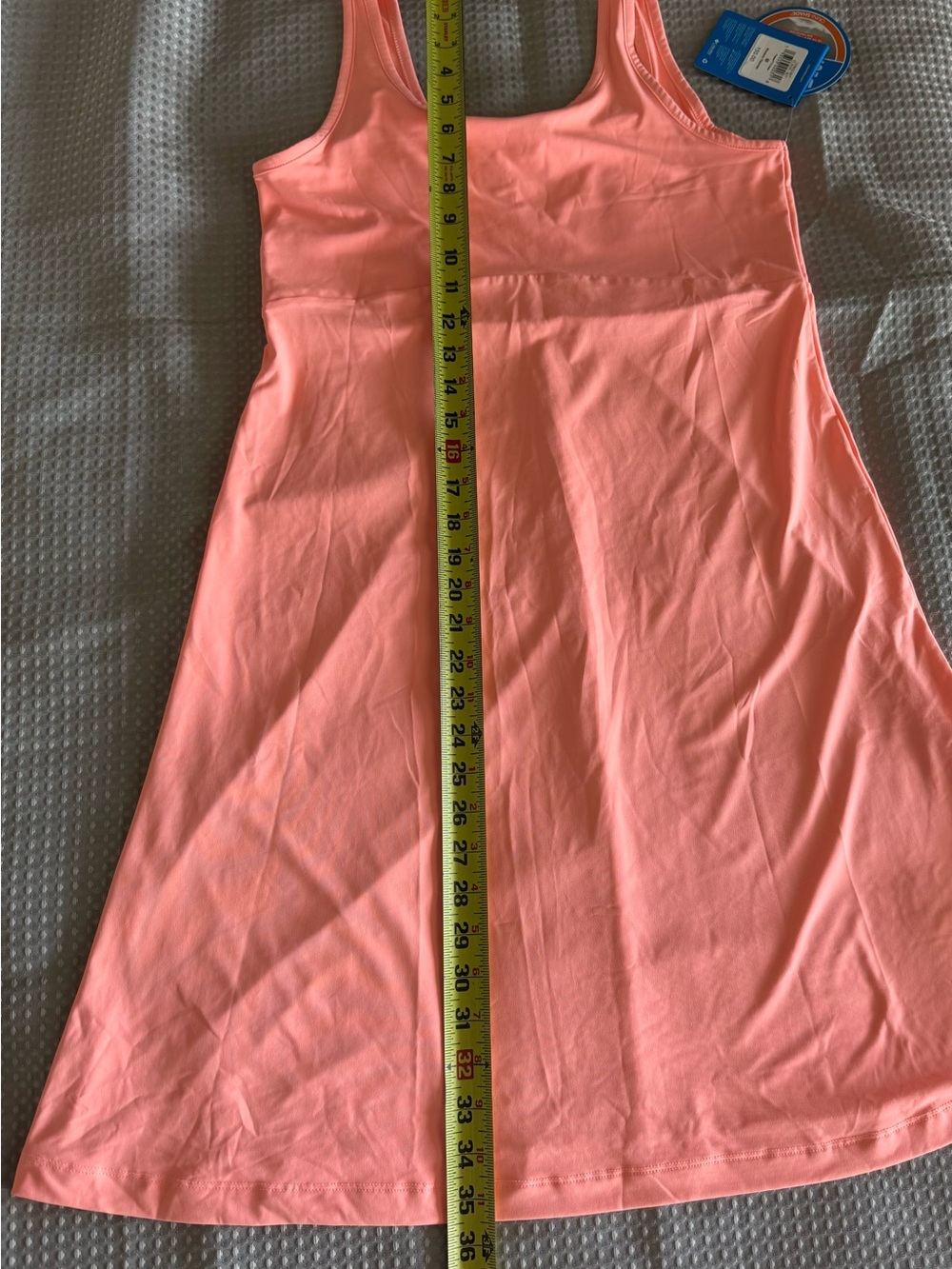Sleeveless Coral Midi Dress - Lightweight Summer Staple Columbia Tank Dress Med - Picture 9 of 10
